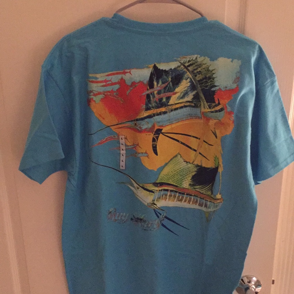 Blue S/S fishing T-shirt
